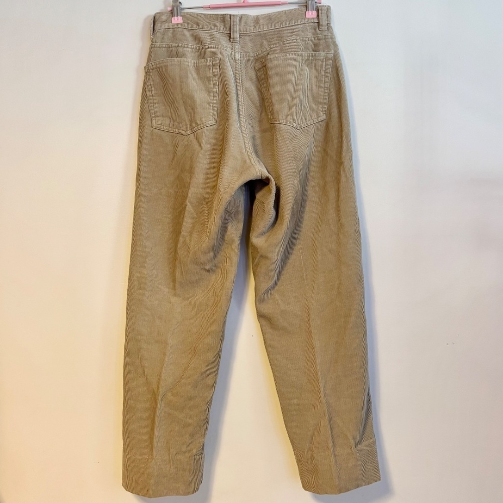 GAP Corduroy High Waist Straight Leg Pants Bottoms Camel Tan Womens Size 8 - Picture 2 of 4